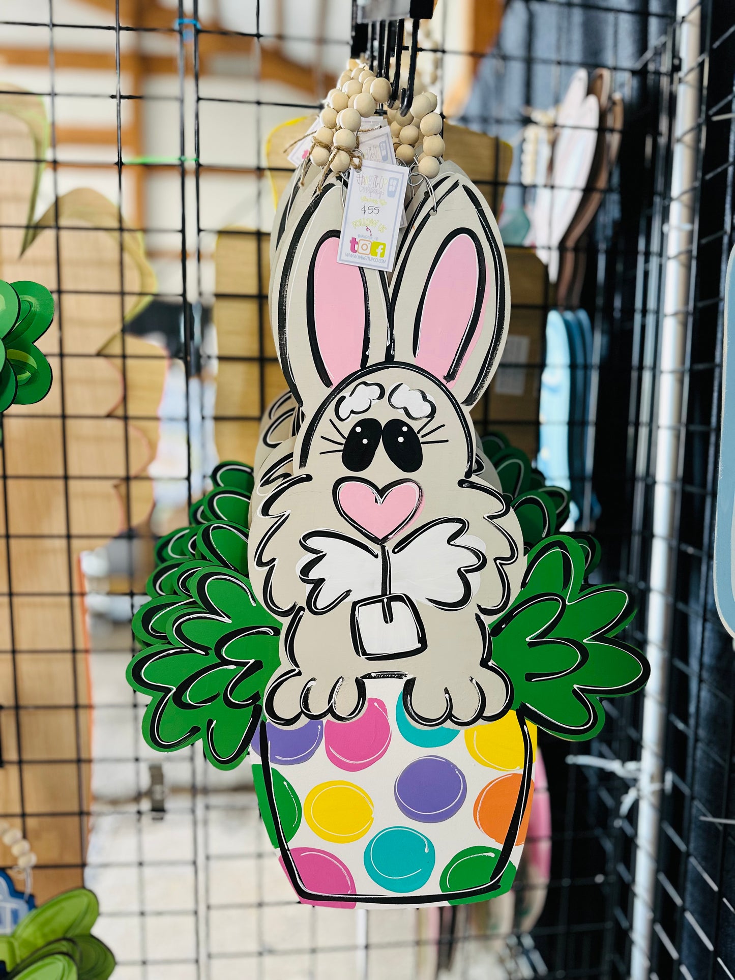 Polka Dot Pot Bunny