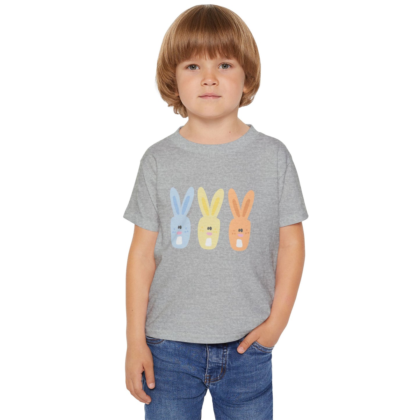 Boy Pastel Bunny Toddler T-Shirt for Spring Celebrations