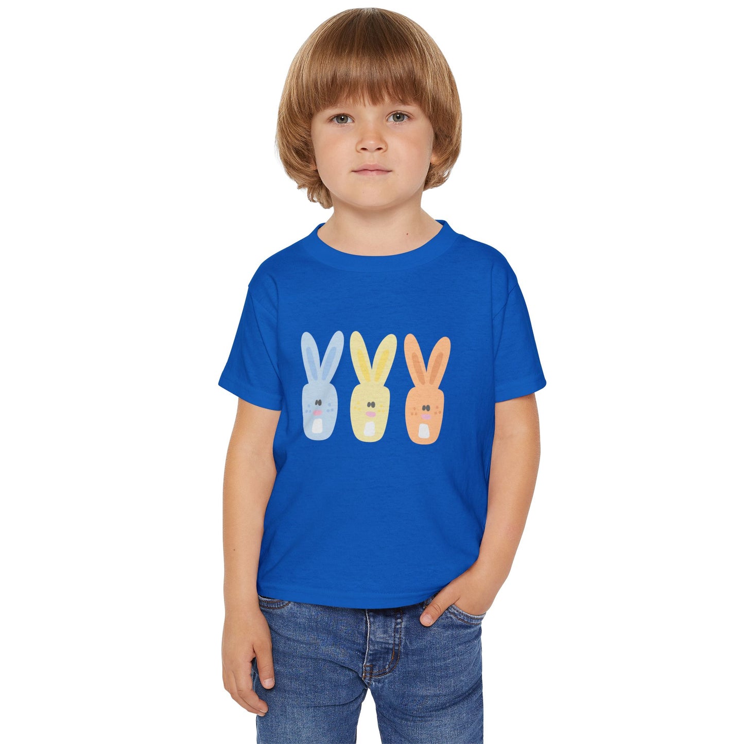 Boy Pastel Bunny Toddler T-Shirt for Spring Celebrations