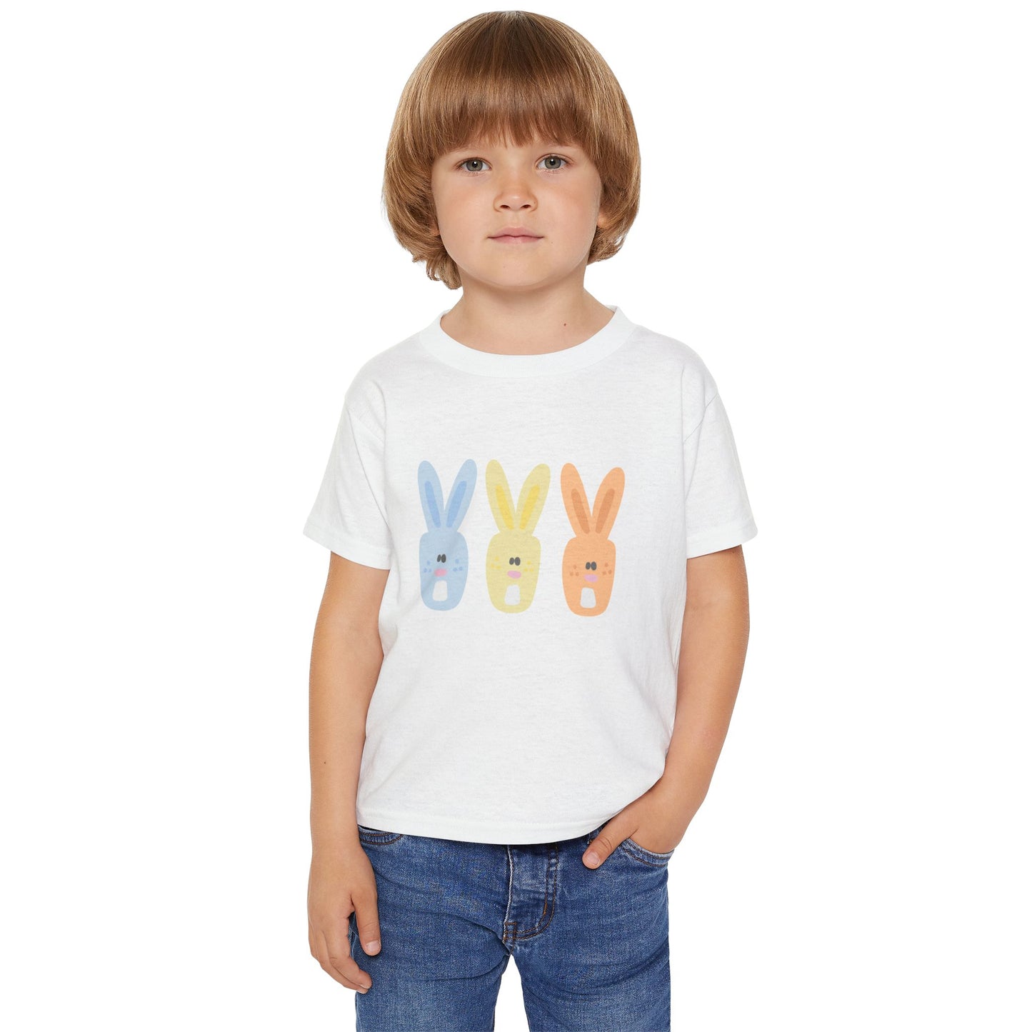 Boy Pastel Bunny Toddler T-Shirt for Spring Celebrations