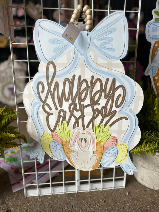 Happy Easter Scalloped Plaque