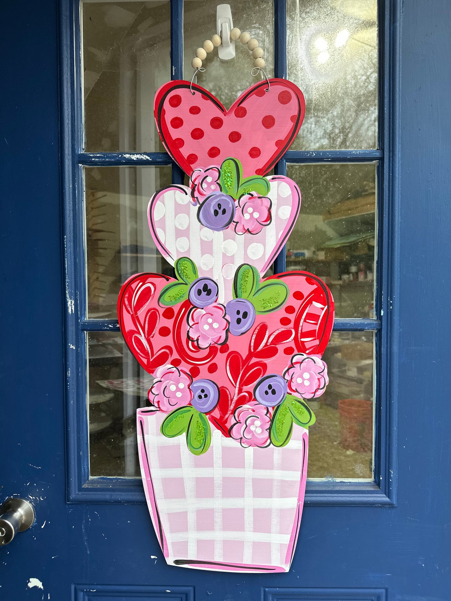 Valentines Multi-Colored Heart Topiary