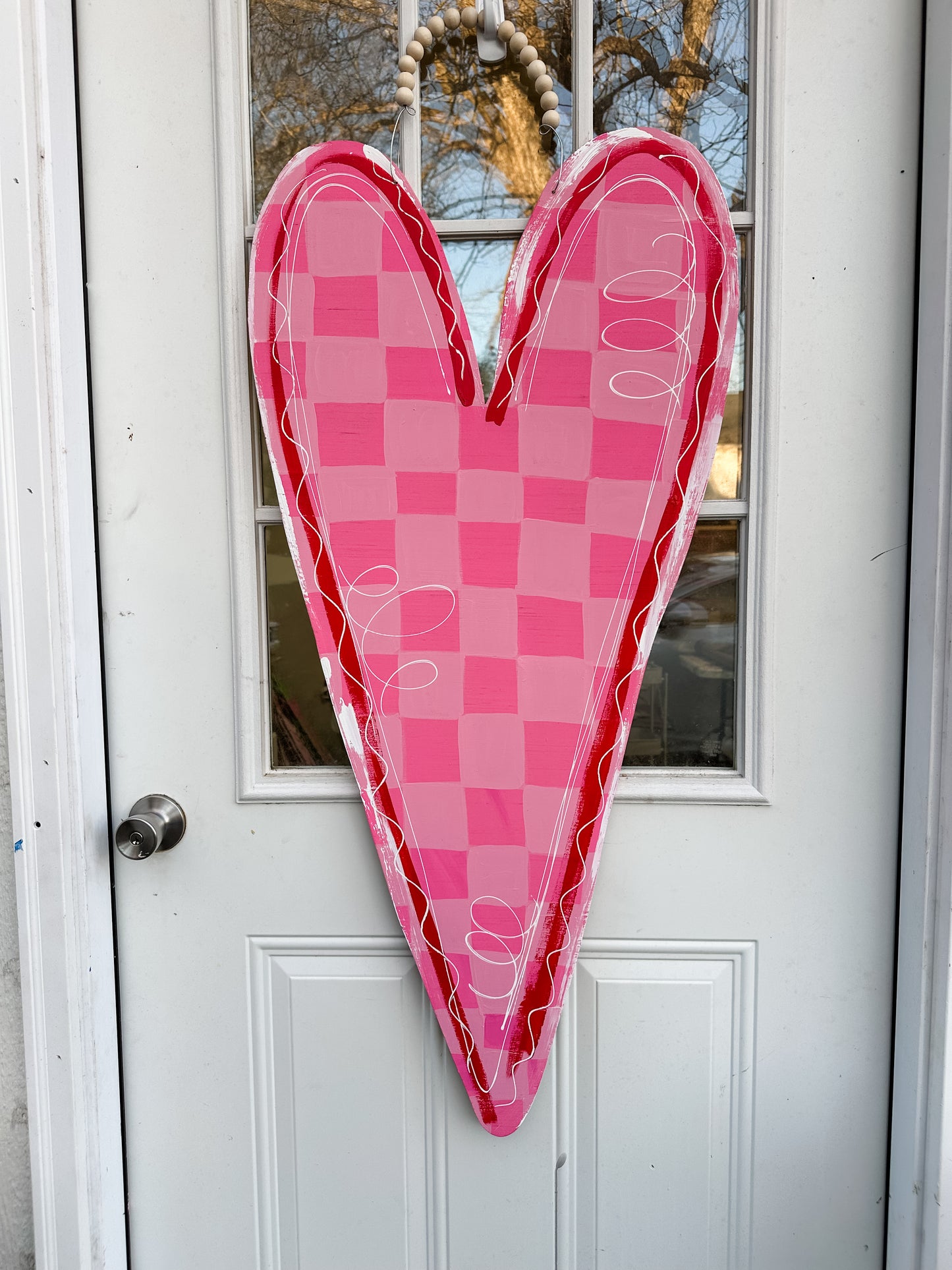 XL checkered heart