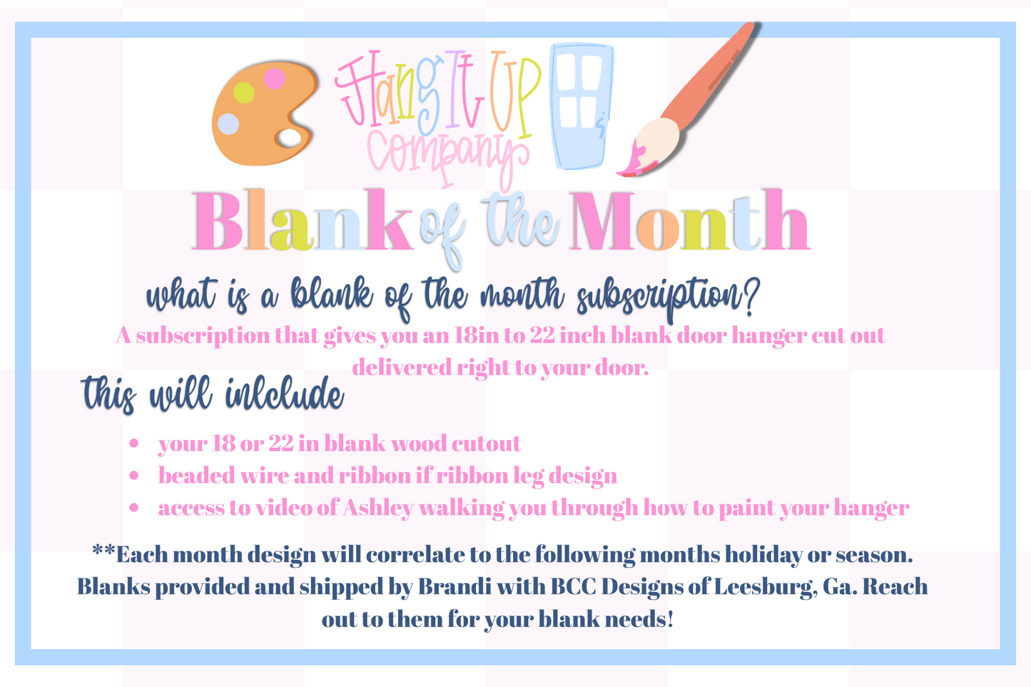 BLANK OF THE MONTH