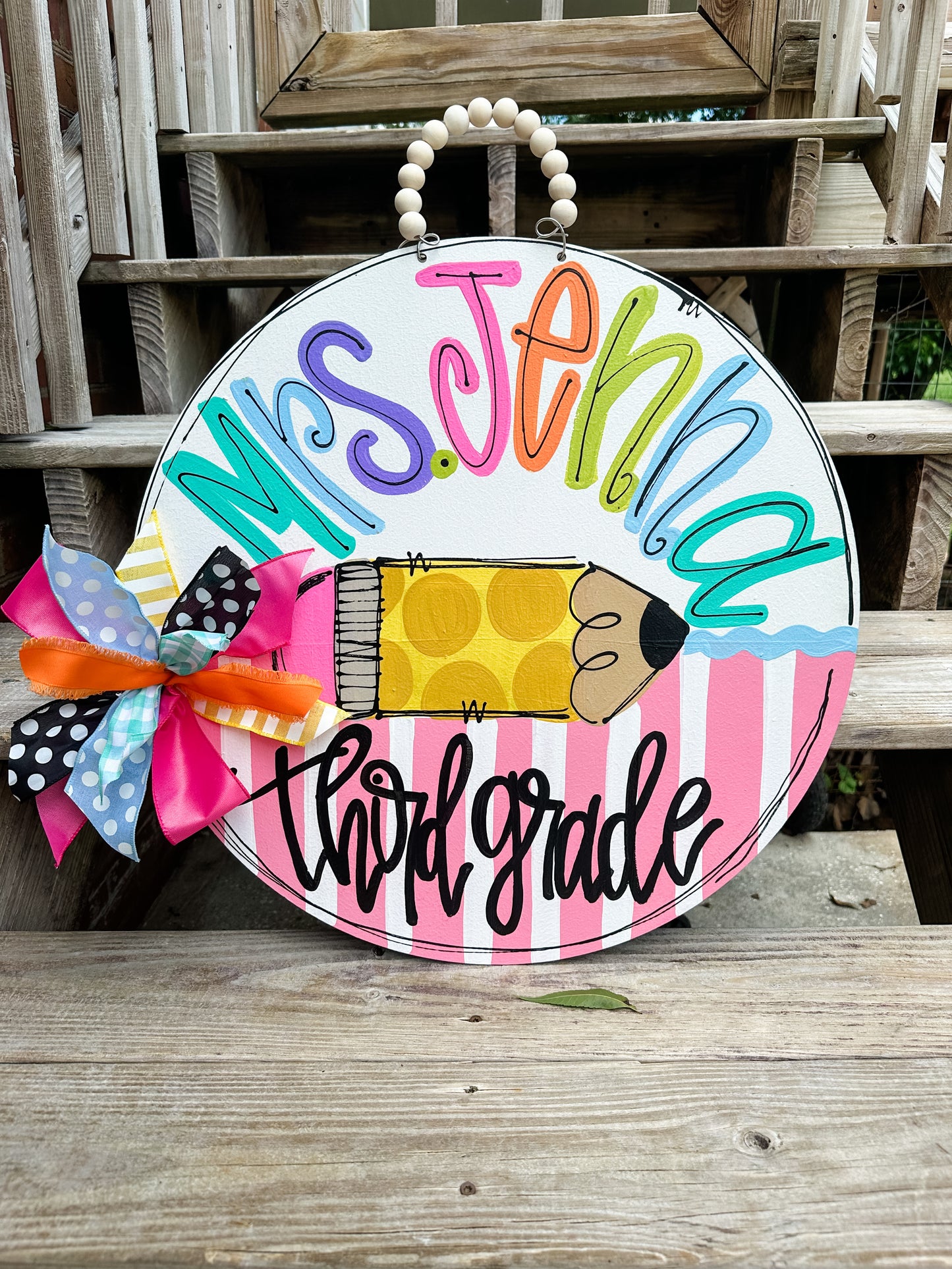 Teacher Colorful Circle