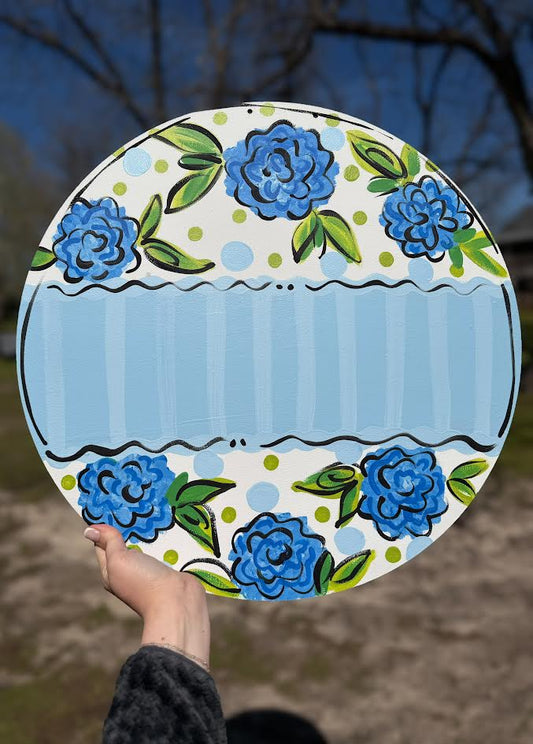 Personalized Hydrangea Round