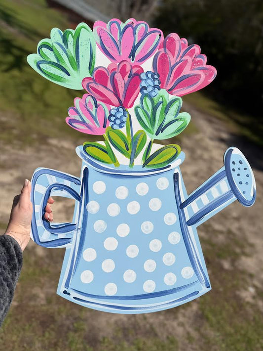 Personalized Floral Watering Pail