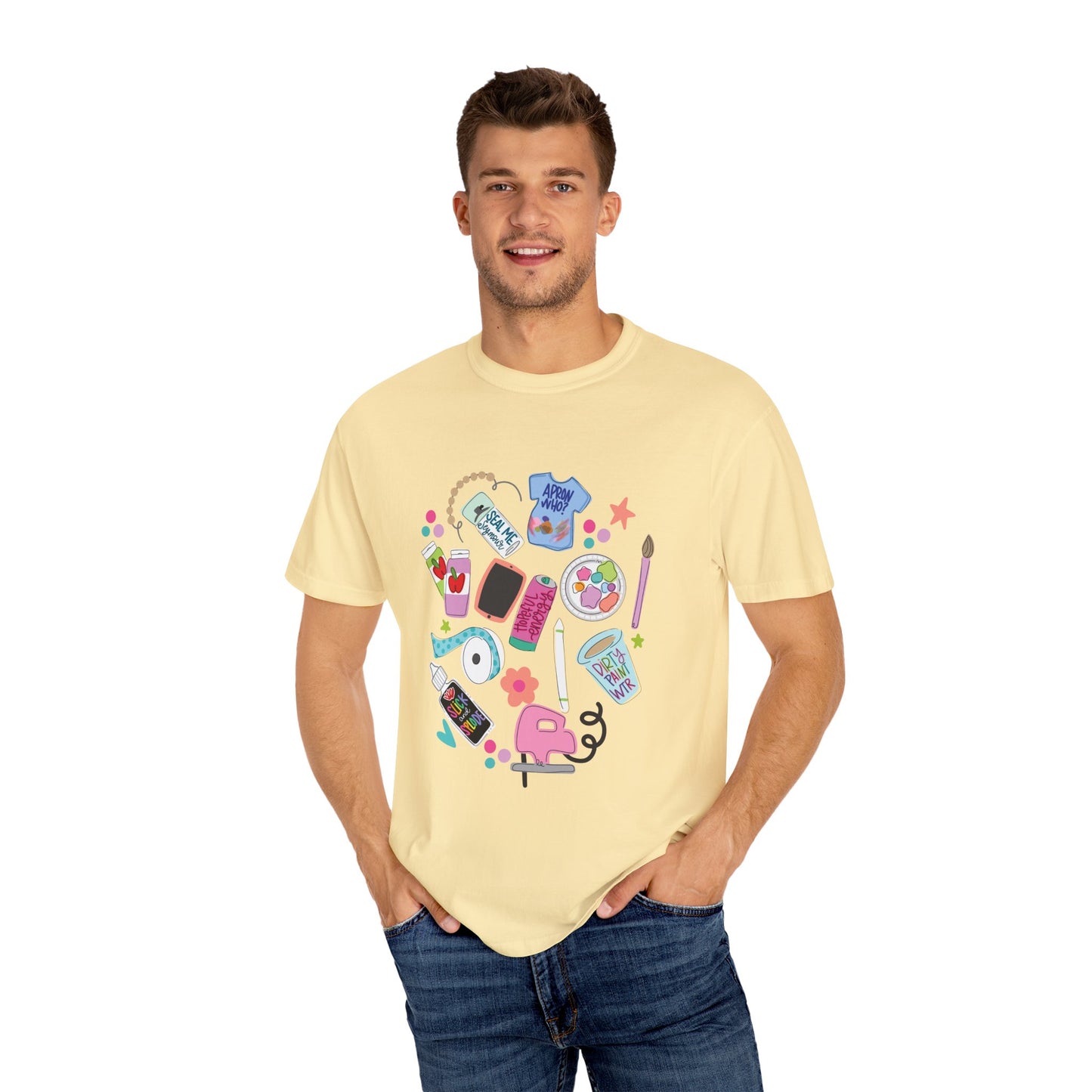 Creative Vibes Unisex Garment-Dyed T-Shirt – Arts & Crafts Design