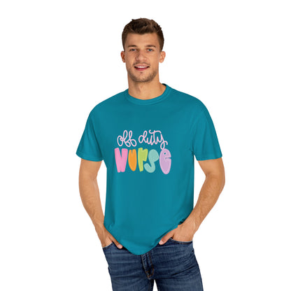 Colorful 'Off Duty Nurse' Unisex T-Shirt - Comfortable & Trendy Gift for Healthcare Workers