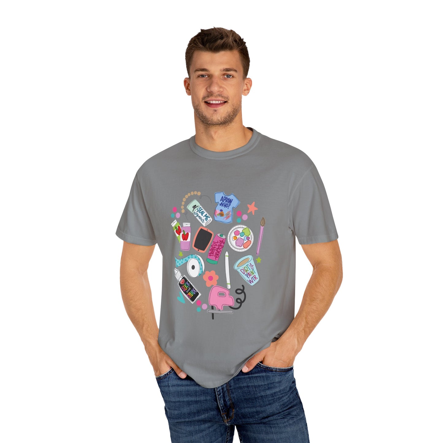 Creative Vibes Unisex Garment-Dyed T-Shirt – Arts & Crafts Design