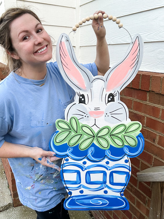 Bunny in Chinoiserie Vase