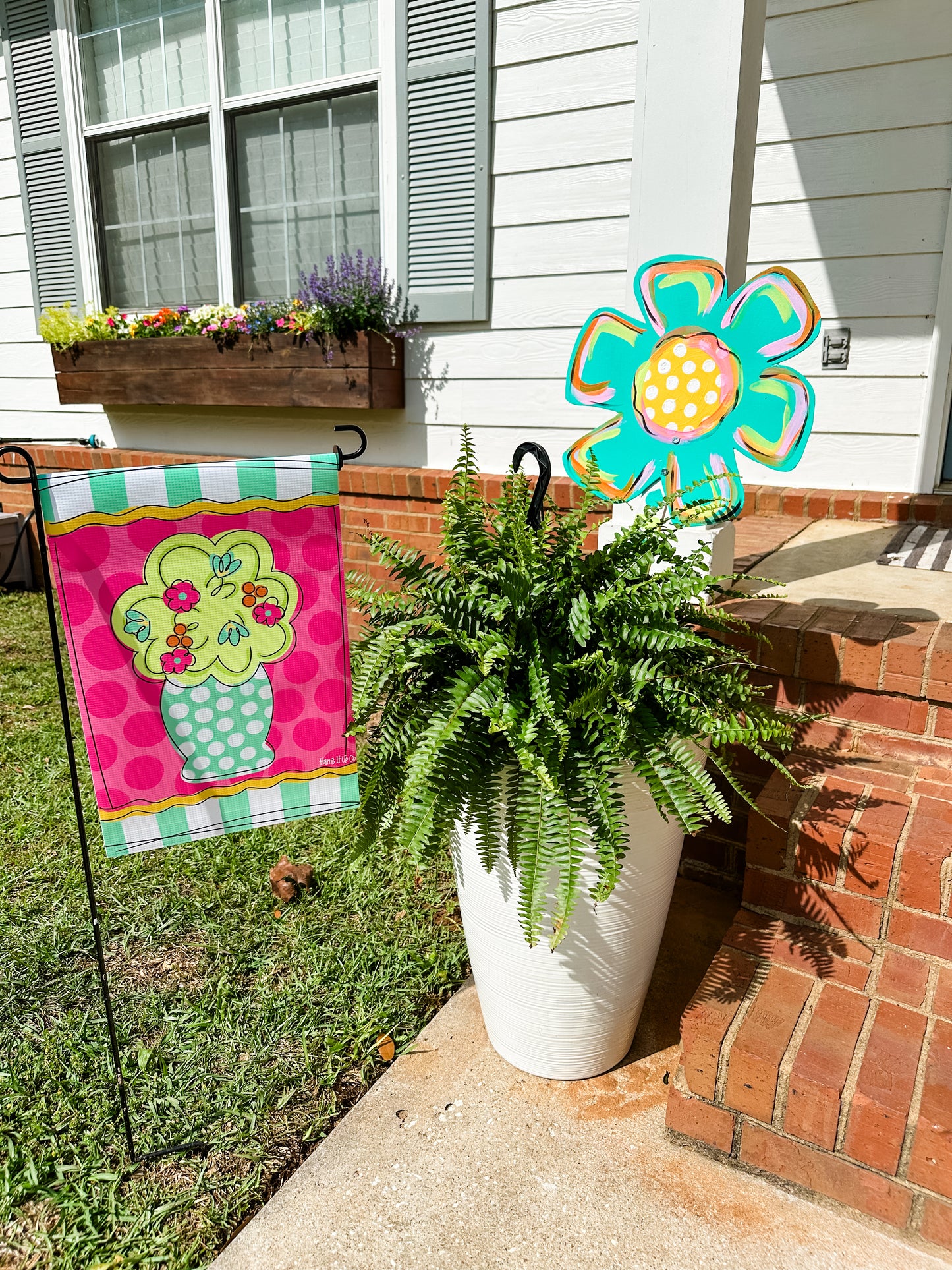 Floral Vase garden flag