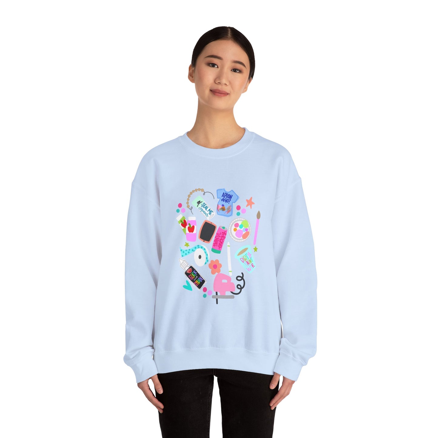 Painting Things Unisex Heavy Blend Crewneck Sweatshirt - Fun Design for Artsy Souls