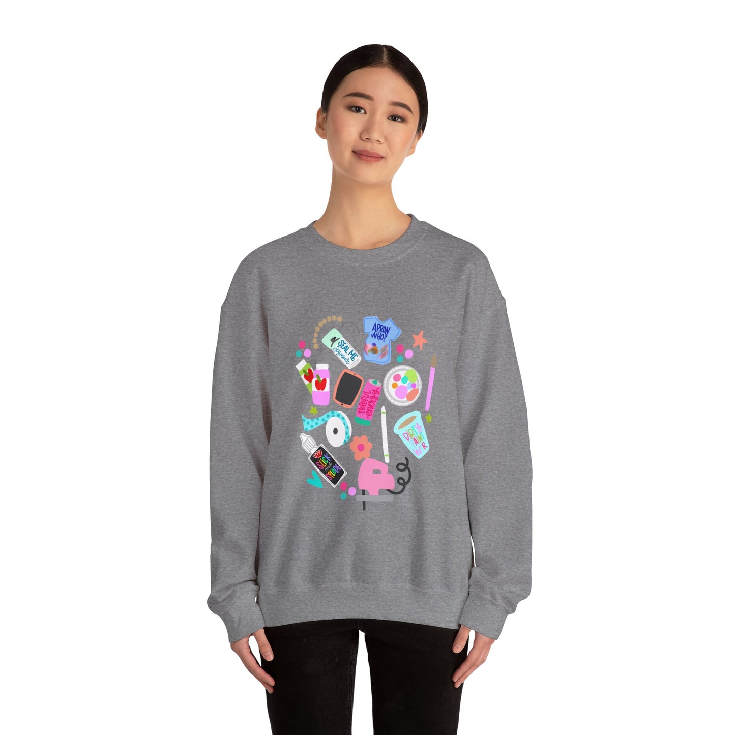 Painting Things Unisex Heavy Blend Crewneck Sweatshirt - Fun Design for Artsy Souls