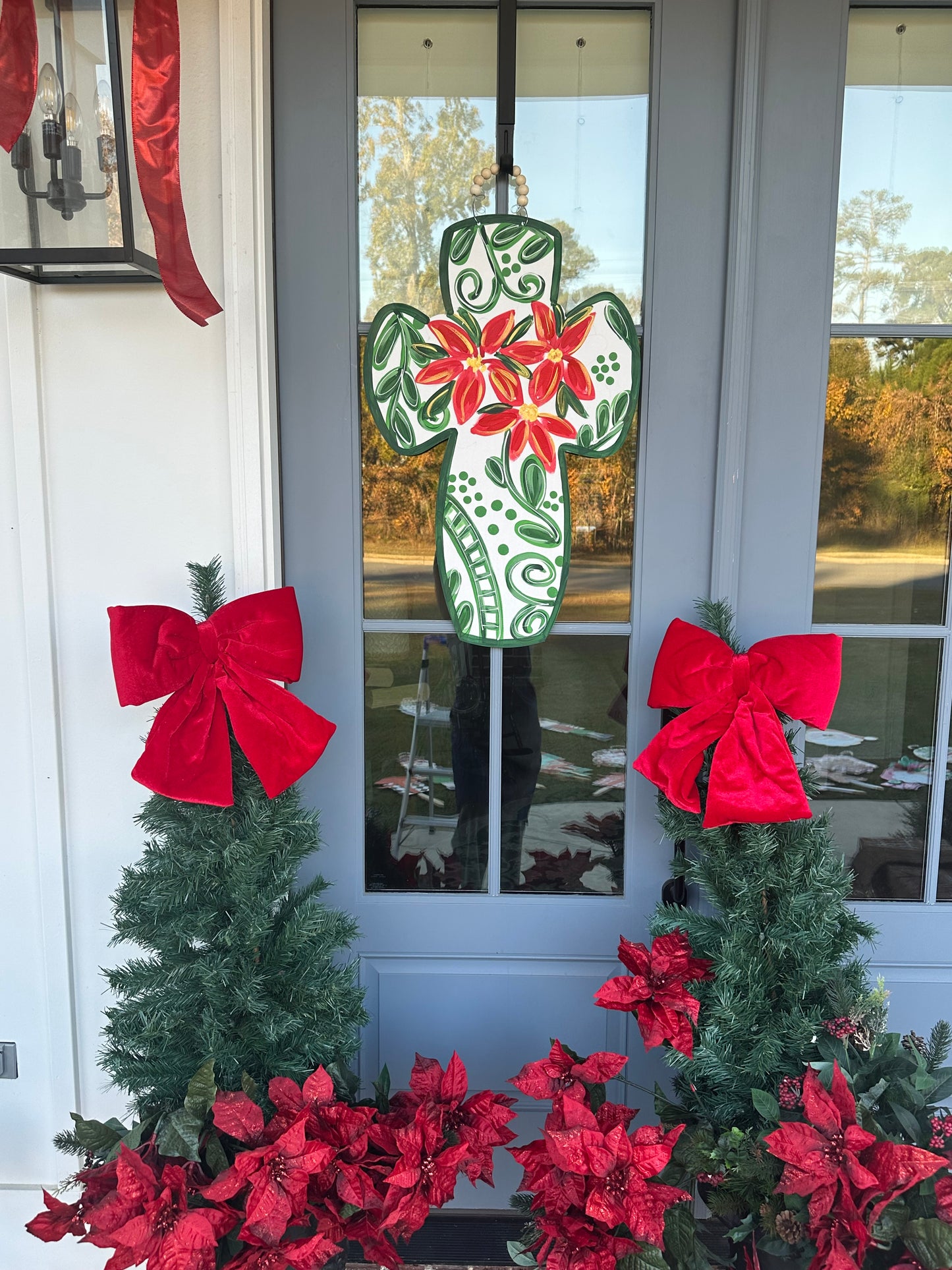 Poinsettia Cross