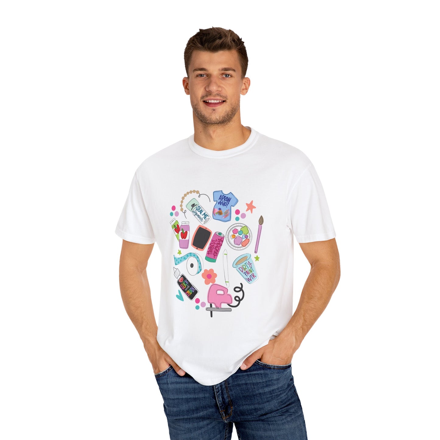 Creative Vibes Unisex Garment-Dyed T-Shirt – Arts & Crafts Design