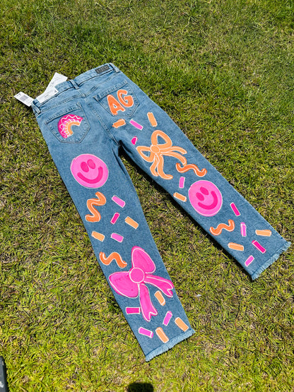 Custom Painted Jeans
