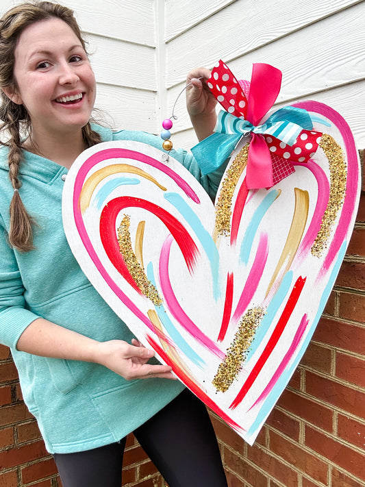 Abstract Heart Hanger