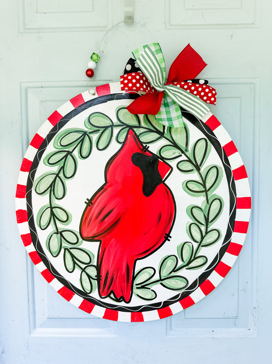 Red Bird Door Hanger