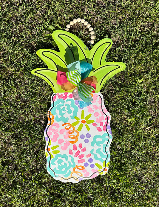 Pastel floral pineapple