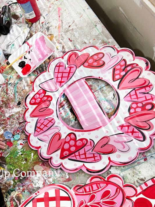 Valentines Heart Wreath- Personalized