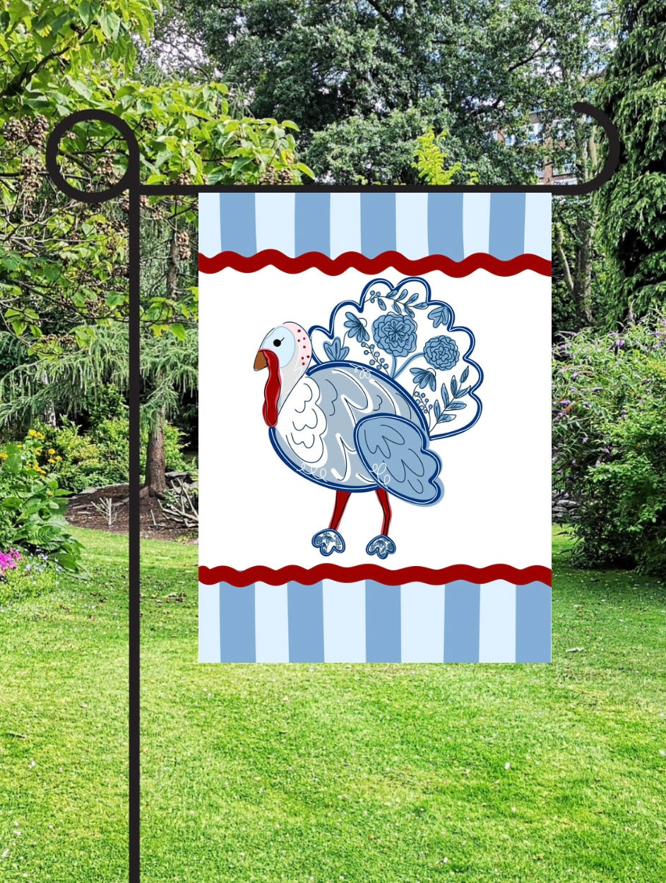 Chinoiserie Turkey Garden Flag