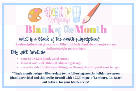 BLANK OF THE MONTH