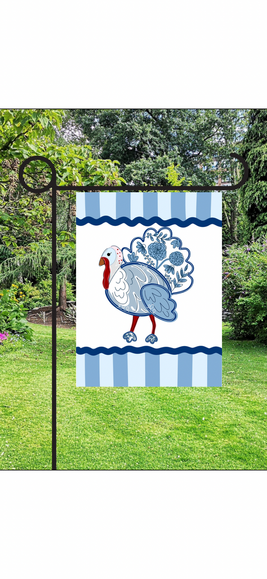 Chinoiserie Turkey Garden Flag