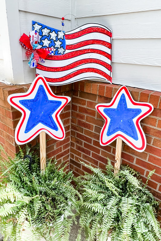 Star Spangled Yard Stake